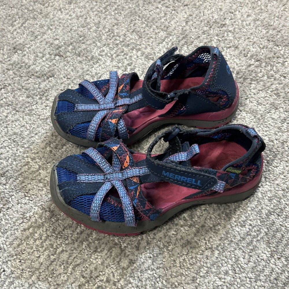 Merrell ML-G Hydro Monarch Sandals Girls 10 Water Shoe MC56491 Strappy Blue Pink